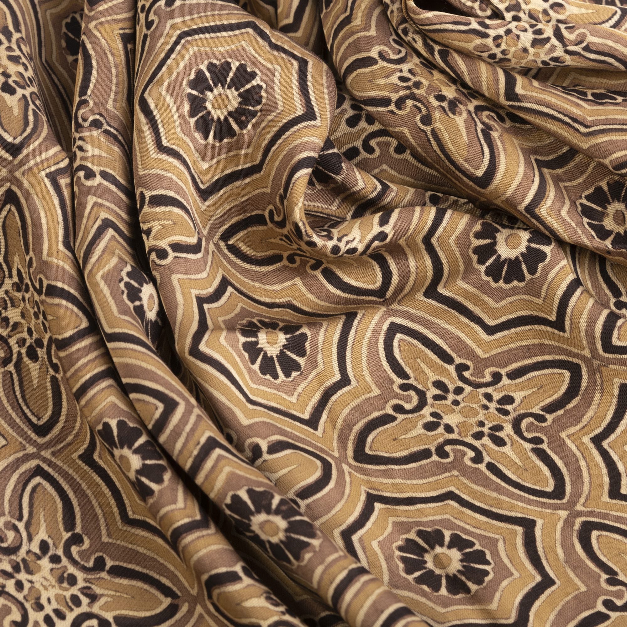 Ajrakh Printed Modal Silk Stole | Haath Ka Bana