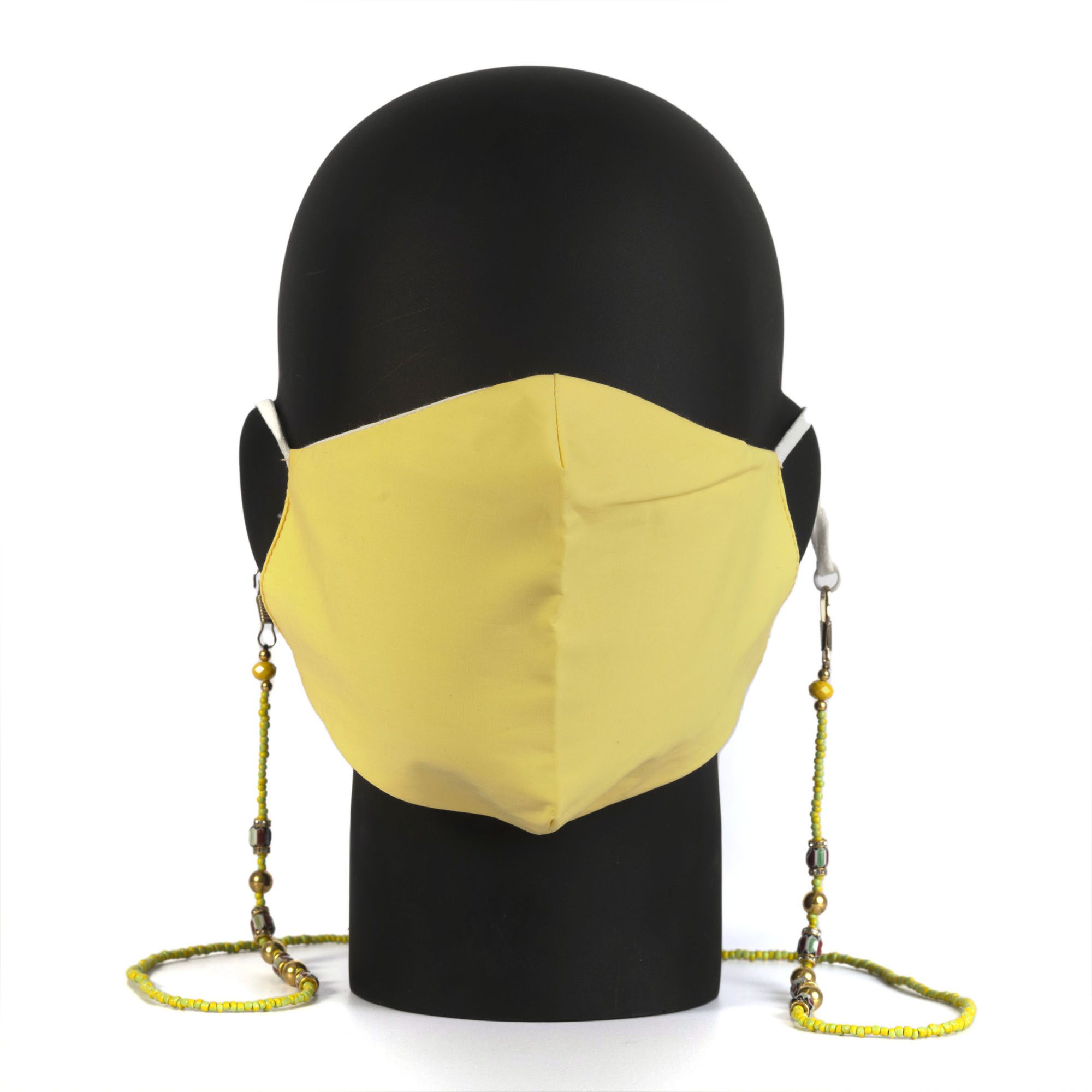 Yellow Mask with Designer Lanyard | Haath Ka Bana